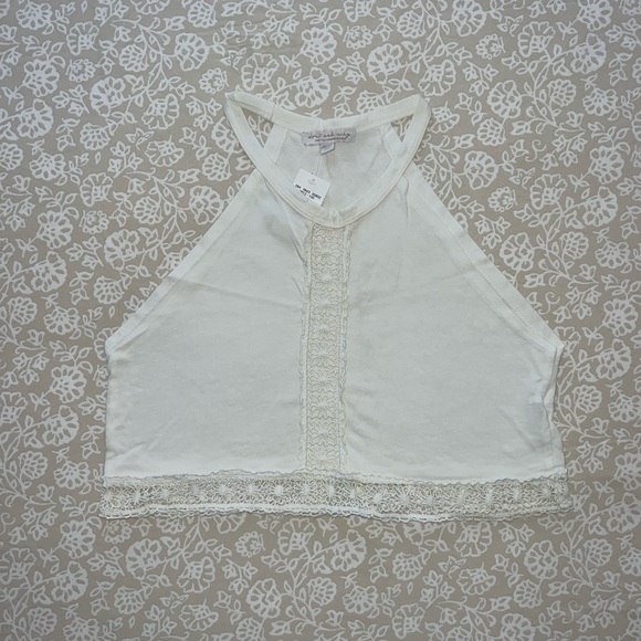 American Eagle Outfitters White Crochet Crop Top - Picture 2 of 4